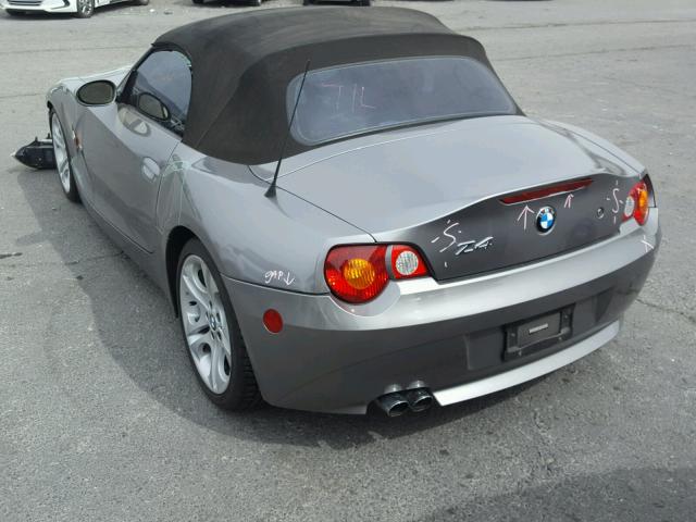 4USBT53433LU02071 - 2003 BMW Z4 3.0 GRAY photo 3