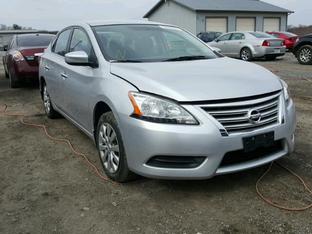 3N1AB7AP3EY246141 - 2014 NISSAN SENTRA S SILVER photo 1