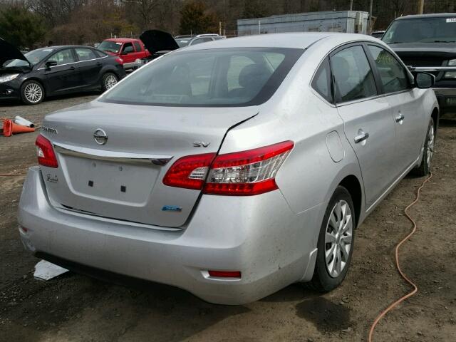 3N1AB7AP3EY246141 - 2014 NISSAN SENTRA S SILVER photo 4