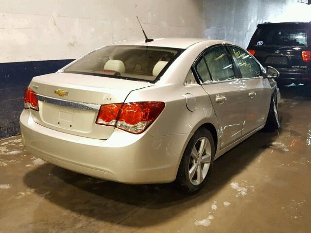 1G1PE5SB8D7184377 - 2013 CHEVROLET CRUZE LT SILVER photo 4