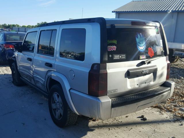 1J8HG48K96C225738 - 2006 JEEP COMMANDER SILVER photo 3
