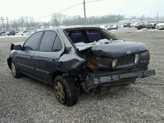 3N1CB51D5YL345287 - 2000 NISSAN SENTRA BAS GRAY photo 3