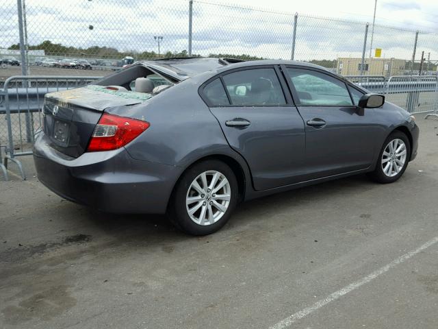 19XFB2F83CE341613 - 2012 HONDA CIVIC EX GRAY photo 4