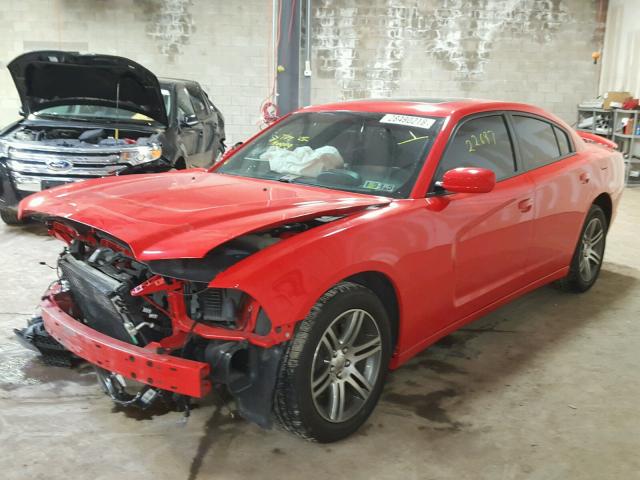 2C3CDXCT7EH360387 - 2014 DODGE CHARGER R/ RED photo 2