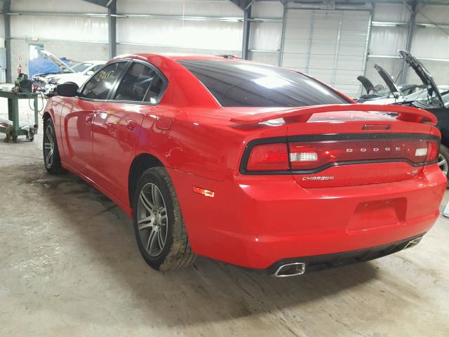 2C3CDXCT7EH360387 - 2014 DODGE CHARGER R/ RED photo 3