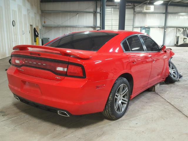 2C3CDXCT7EH360387 - 2014 DODGE CHARGER R/ RED photo 4