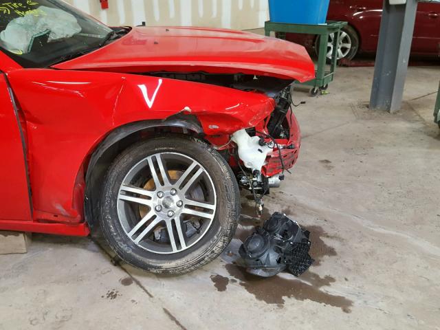 2C3CDXCT7EH360387 - 2014 DODGE CHARGER R/ RED photo 9