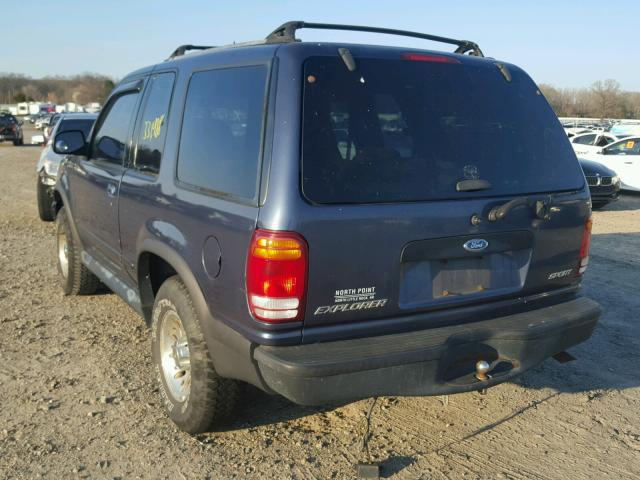 1FMYU60E7YUA32885 - 2000 FORD EXPLORER S BLUE photo 3