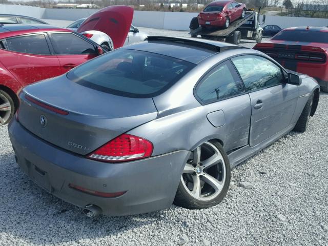 WBAEA53588CV90558 - 2008 BMW 650 I GRAY photo 4