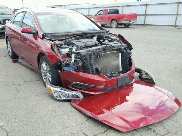 5NPE24AF5FH016930 - 2015 HYUNDAI SONATA SE RED photo 1