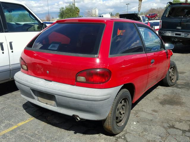 2C1MR2265V6758965 - 1997 GEO METRO RED photo 4