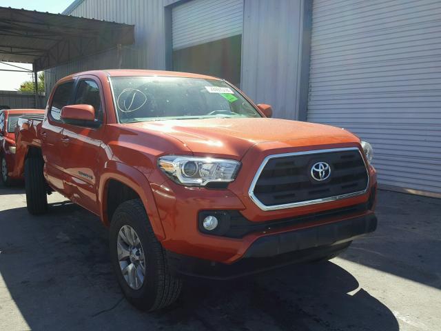 5TFAZ5CN3HX045077 - 2017 TOYOTA TACOMA DOU ORANGE photo 1