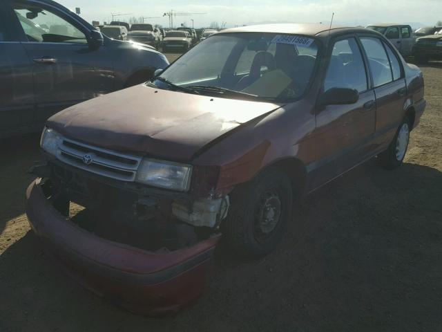 JT2EL43T1P0317427 - 1993 TOYOTA TERCEL DX MAROON photo 2