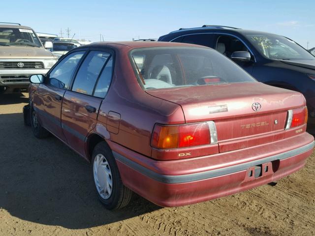 JT2EL43T1P0317427 - 1993 TOYOTA TERCEL DX MAROON photo 3