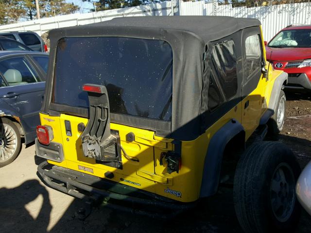 1J4FA39S13P374295 - 2003 JEEP WRANGLER C YELLOW photo 4