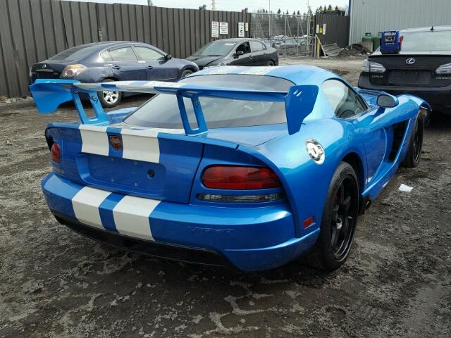 1B3JZ69Z58V201424 - 2008 DODGE VIPER SRT- BLUE photo 4