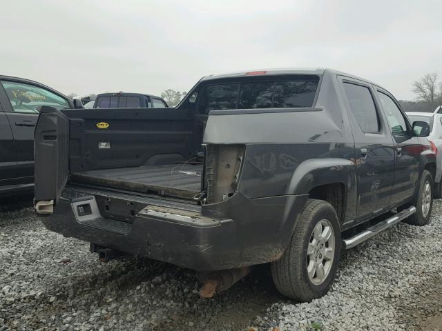 2HJYK16427H516682 - 2007 HONDA RIDGELINE GRAY photo 4