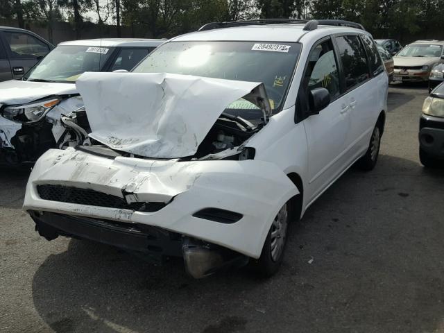 5TDZK23C67S072802 - 2007 TOYOTA SIENNA CE WHITE photo 2