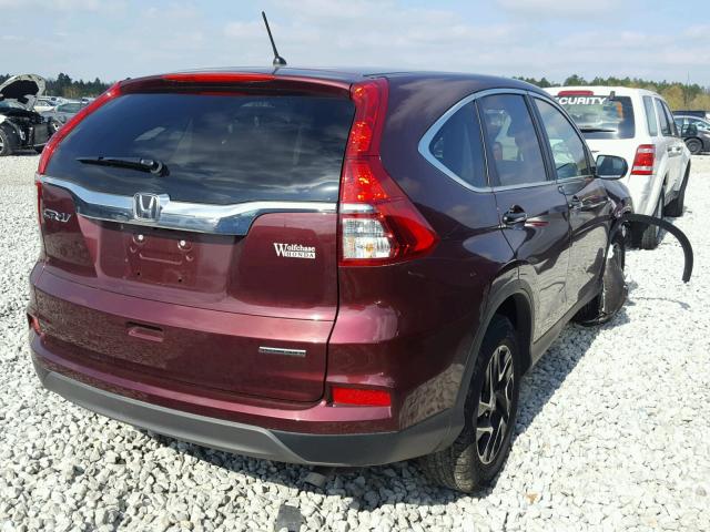 2HKRM3H43GH559382 - 2016 HONDA CR-V SE MAROON photo 4