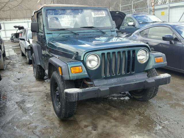 1J4FA29P1YP758803 - 2000 JEEP WRANGLER / GREEN photo 1