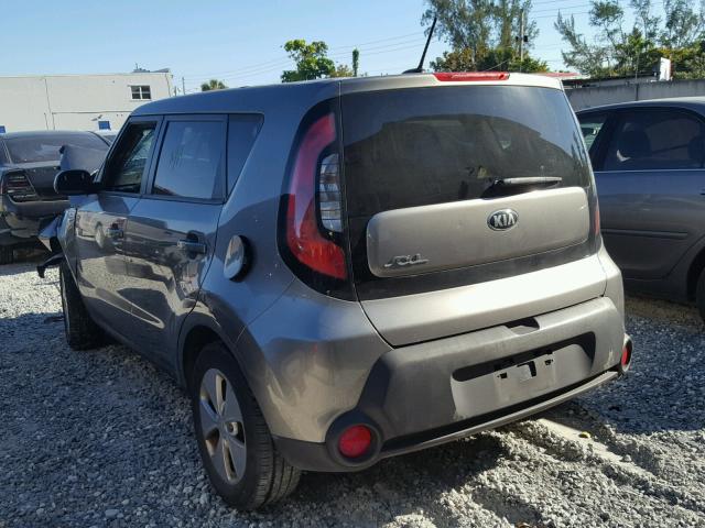 KNDJN2A23F7225756 - 2015 KIA SOUL GRAY photo 3