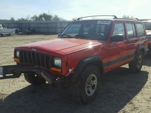 1J4FJ68S4WL279468 - 1998 JEEP CHEROKEE S RED photo 2