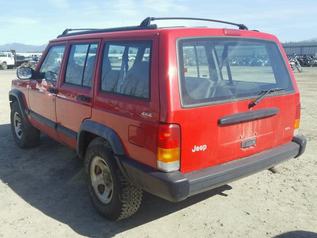 1J4FJ68S4WL279468 - 1998 JEEP CHEROKEE S RED photo 3