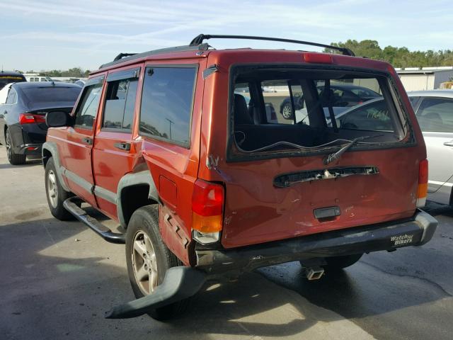 1J4FJ68S4WL120501 - 1998 JEEP CHEROKEE S BURGUNDY photo 3