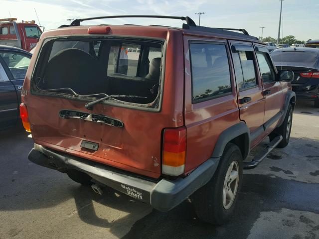 1J4FJ68S4WL120501 - 1998 JEEP CHEROKEE S BURGUNDY photo 4