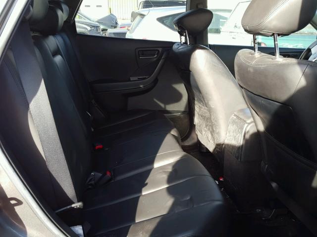 JN8AZ08W75W423492 - 2005 NISSAN MURANO SL SILVER photo 6