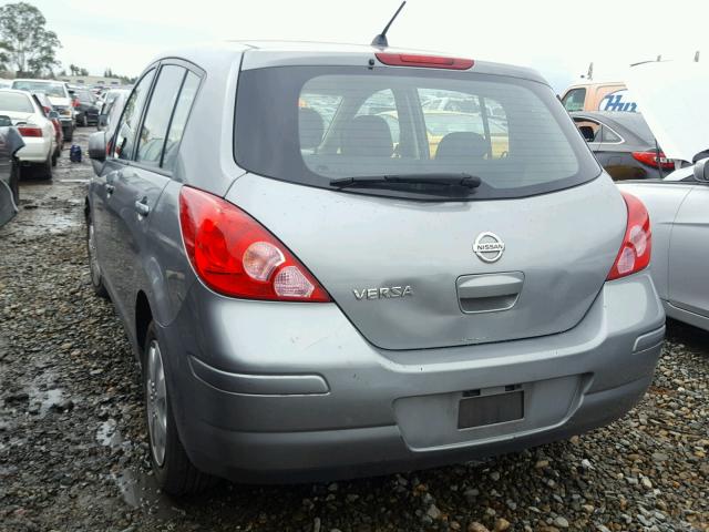 3N1BC13E48L444514 - 2008 NISSAN VERSA S GRAY photo 3