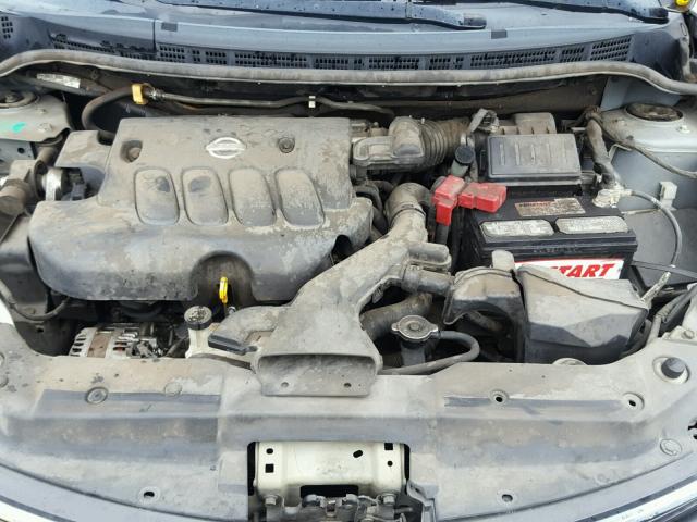 3N1BC13E48L444514 - 2008 NISSAN VERSA S GRAY photo 7