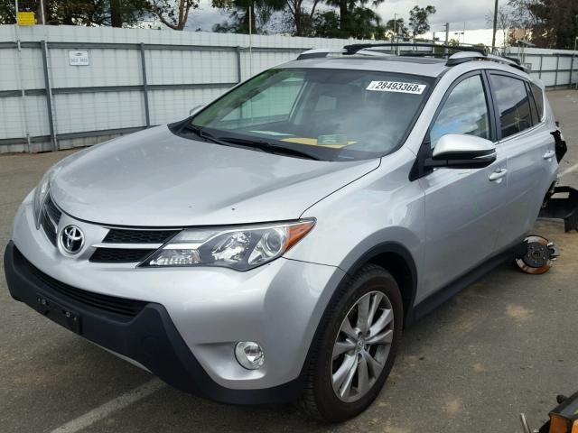 2T3YFREV0FW164265 - 2015 TOYOTA RAV4 LIMIT SILVER photo 2