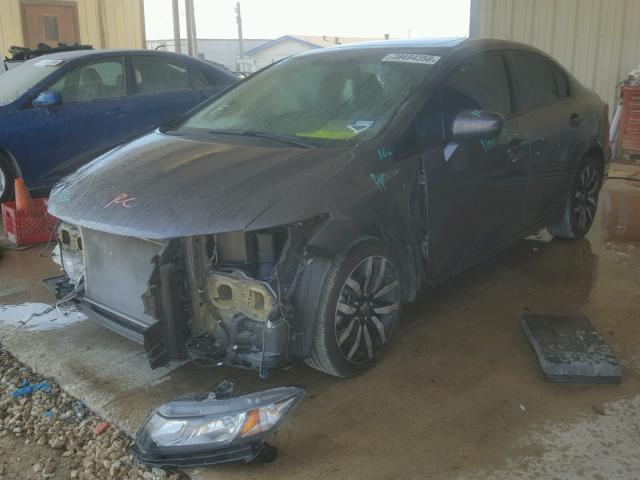 2HGFB2F90FH530870 - 2015 HONDA CIVIC EXL GRAY photo 2
