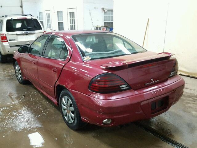 1G2NE52EX5M142812 - 2005 PONTIAC GRAND AM S Tünd qırmızı foto 3