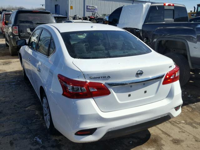 3N1AB7AP3HY361701 - 2017 NISSAN SENTRA S WHITE photo 3