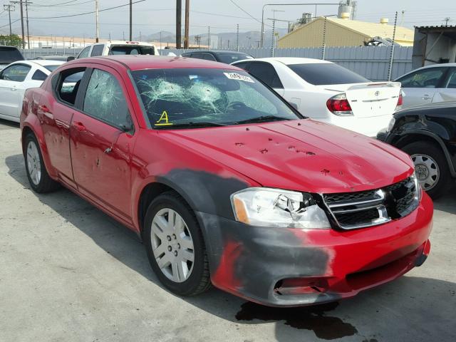 1C3CDZAB7DN530856 - 2013 DODGE AVENGER SE RED photo 1