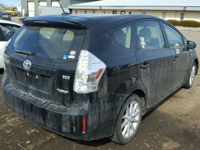 JTDZN3EU1D3276732 - 2013 TOYOTA PRIUS V BLACK photo 4