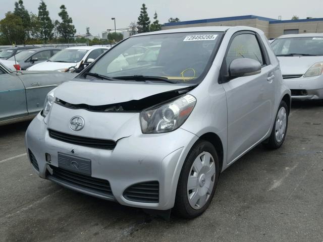 JTNJJXB09EJ030148 - 2014 TOYOTA SCION IQ SILVER photo 2