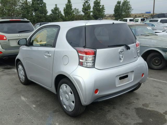 JTNJJXB09EJ030148 - 2014 TOYOTA SCION IQ SILVER photo 3