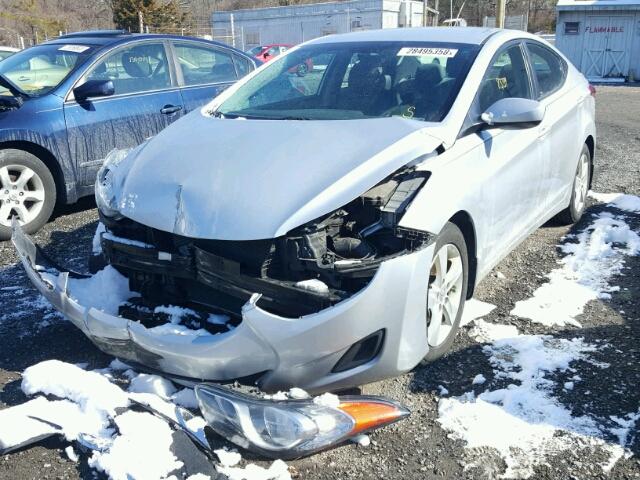 5NPDH4AE5DH287971 - 2013 HYUNDAI ELANTRA GL SILVER photo 2