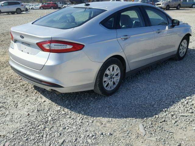 3FA6P0G7XDR131053 - 2013 FORD FUSION S SILVER photo 4