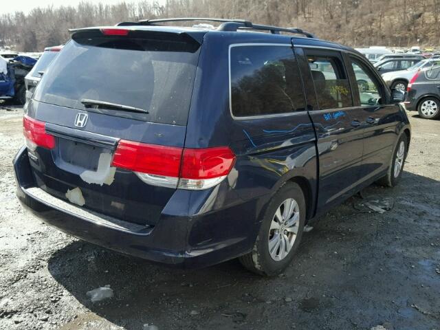 5FNRL38458B102611 - 2008 HONDA ODYSSEY EX BLUE photo 4