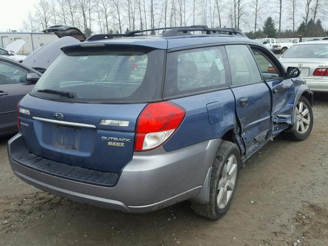 4S4BP61CX97344323 - 2009 SUBARU OUTBACK 2. BLUE photo 4