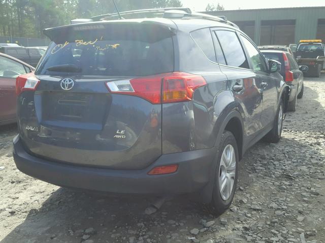 2T3BFREV7DW031070 - 2013 TOYOTA RAV4 LE CHARCOAL photo 4