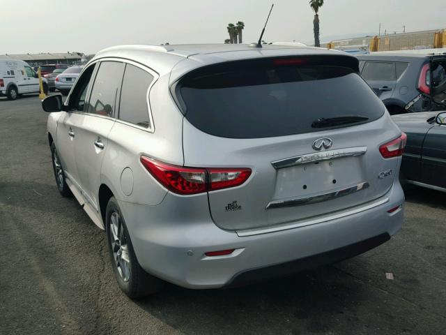 5N1AL0MM9EC540134 - 2014 INFINITI QX60 SILVER photo 3