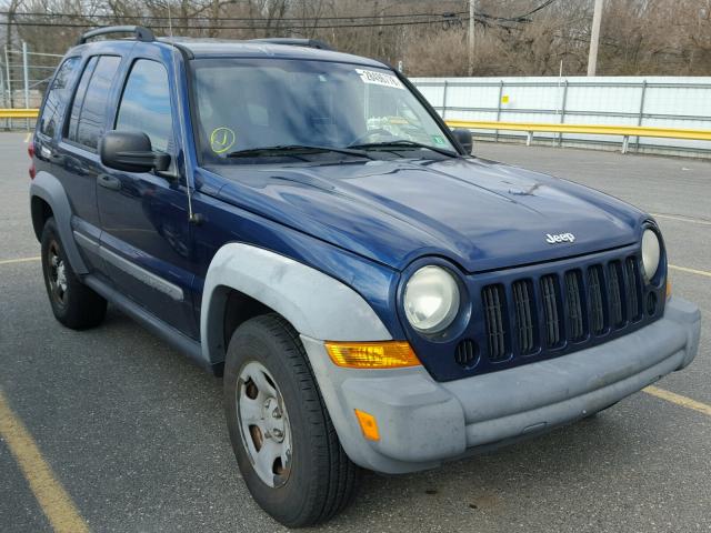 1J4GL48K05W541731 - 2005 JEEP LIBERTY SP BLUE photo 1