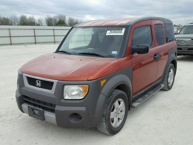 5J6YH18684L000725 - 2004 HONDA ELEMENT EX ORANGE photo 2