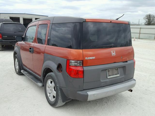 5J6YH18684L000725 - 2004 HONDA ELEMENT EX ORANGE photo 3