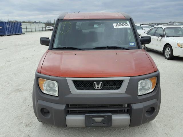 5J6YH18684L000725 - 2004 HONDA ELEMENT EX ORANGE photo 9